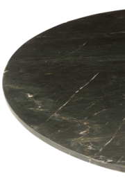 Ronde Marmeren Eettafel  Marmer/Ijzer Zwart 120cm
