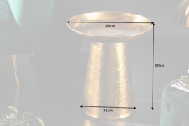 Handgemaakte bijzettafel 46 cm goud gehamerd design