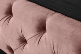 Elegant tweepersoonsbed PARIS 160x200cm oud roze fluweel Chesterfield design