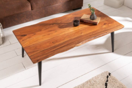 Massieve salontafel ORGANIC LIVING 110cm acaciahout met boomrand