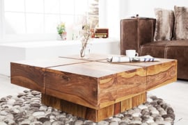 Solide design salontafel BOLT 80cm Sheesham hout