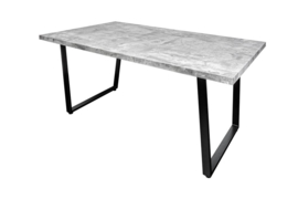 Design eettafel LOFT betonlook 160cm met slede onderstel industriële stijl