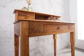 Elegante secretaresse HEMINGWAY M 90 cm Sheesham massief houten bureau