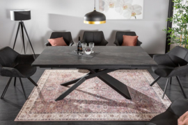 Uitschuifbare eettafel EUPHORIA 180-220-260 cm keramiek in lava-look
