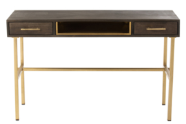 Console Janis 120cm 2laden Mango Hout/Ijzer Bruin/Goud