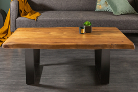 Massieve boomstam salontafel MAMMUT 110cm acacia 3,5 cm tafelblad