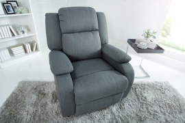 Moderne fauteuil grijze tv-fauteuil met ligfunctie