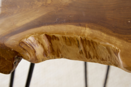 Unieke bijzettafel WILD 55cm teakhouten salontafel