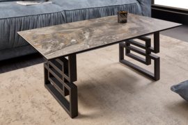 Design salontafel ATLANTIS 100cm taupe keramiek in marmer look