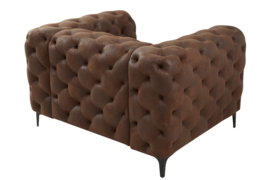 Elegante Chesterfield fauteuil MODERN BAROQUE 120 cm antiek bruin