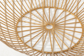 Elegante salontafel 51 cm goud witte opbergmand met dienblad