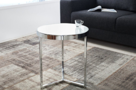 Design bijzettafel Original ASTRO 45cm chroom wit salontafel