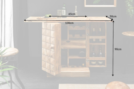 Handgemaakte barkast Moskou 130 cm acacia massief hout 3D effect