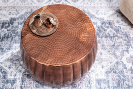 Handgemaakte salontafel MARRAKESCH 55cm koper met gehamerd design
