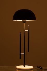 Tafel Lamp Viya ijzer,Marmer Zwart/Wit