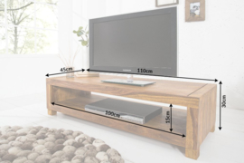 Massief design  salontafel / tv-bord 110 cm Sheesham