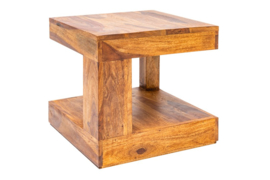 Massief kostbare houten salontafel GIANT 45 cm Sheesham Stone Finish