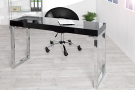 Bureau hoogglans zwart 120 cm