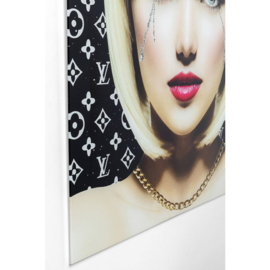 Louis vuitton Ingelijste kunst Glas Lopende Ogen 80x80