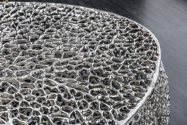 Filigrain design salontafel LEAF 122cm zilver handgemaakt