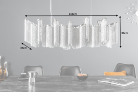 Extravagante hanglamp ELEGANCE 118 cm zilveren hanglamp
