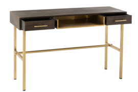 Console Janis 120cm 2laden Mango Hout/Ijzer Bruin/Goud