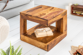 Massief kostbare houten salontafel GIANT 45 cm Sheesham Stone Finish