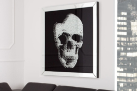 Exclusieve afbeelding MIRROR SKULL 100x100cm Diamond Skull XXL