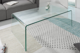 Extravagante glazen salontafel FANTOME 110 cm transparant