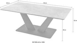 Moderne keramische salontafel 110cm in marmeren uitstraling