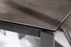 Uitschuifbare eettafel X7 180-240cm antraciet keramisch blad modern design