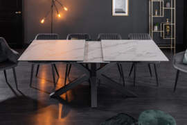 Moderne uitschuifbaar keramische eettafel  180-225cm marmer look