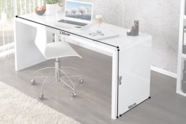 Design bureau FAST TRADE 120 cm wit hoogglans kantoortafel