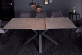 Moderne keramische eettafel ETERNITY 180-225cm betonlook uitschuifbaar