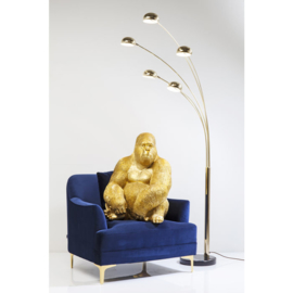 Deco Beeld Aap Gorilla Side XL Goud