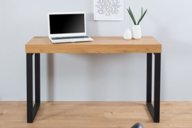 Design console EIKEN BUREAU 120 cm eiken vintage metalen frame kantoortafel