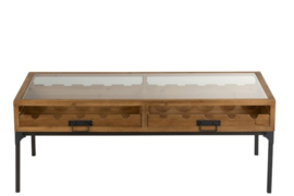 Salon Tafel Voor Wijnflessen Hout Naturel  120cm