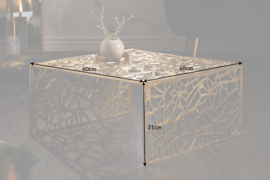 Handgemaakte salontafel Gold 60cm aluminium goud in gap design