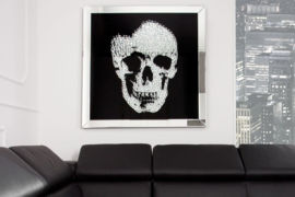 Exclusieve afbeelding MIRROR SKULL 100x100cm Diamond Skull XXL