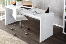 Design bureau FAST TRADE 120 cm wit hoogglans kantoortafel