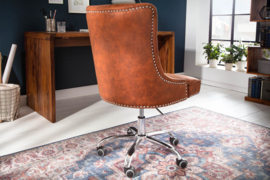Bureaustoel Chesterfield vintage lichtbruin