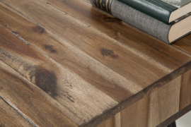 Massief bureau SCORPION 110 cm grijze acacia haarspeldpoten