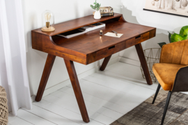 Massiefhout acacia bureau  120 cm  met La en een opvallende afwerking