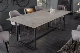 Moderne eettafel SYMBIOSE 200cm keramiek in betonlook  200cm
