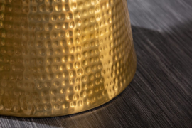 Handgemaakte salontafel ORIENT 63 cm goud met Volledig gehamerd blad design