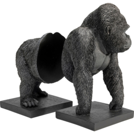 Boekensteun Gorilla Polyresin, Handgemaakt, Elke vrede uniek, Geassembleerd