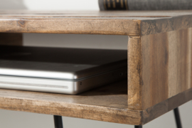 Massief bureau SCORPION 110 cm grijze acacia haarspeldpoten