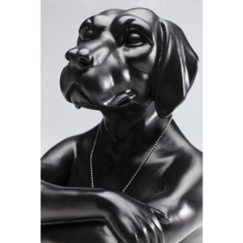 Decoratie beeld gangster hond zwart