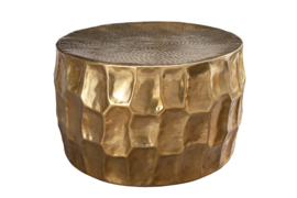 Handgemaakte salontafel ORGANIC ORIENT 68 cm goud gehamerd design