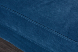 Elegante Récamière DIVA 196 cm donkerblauw fluwelen roségouden voetjes